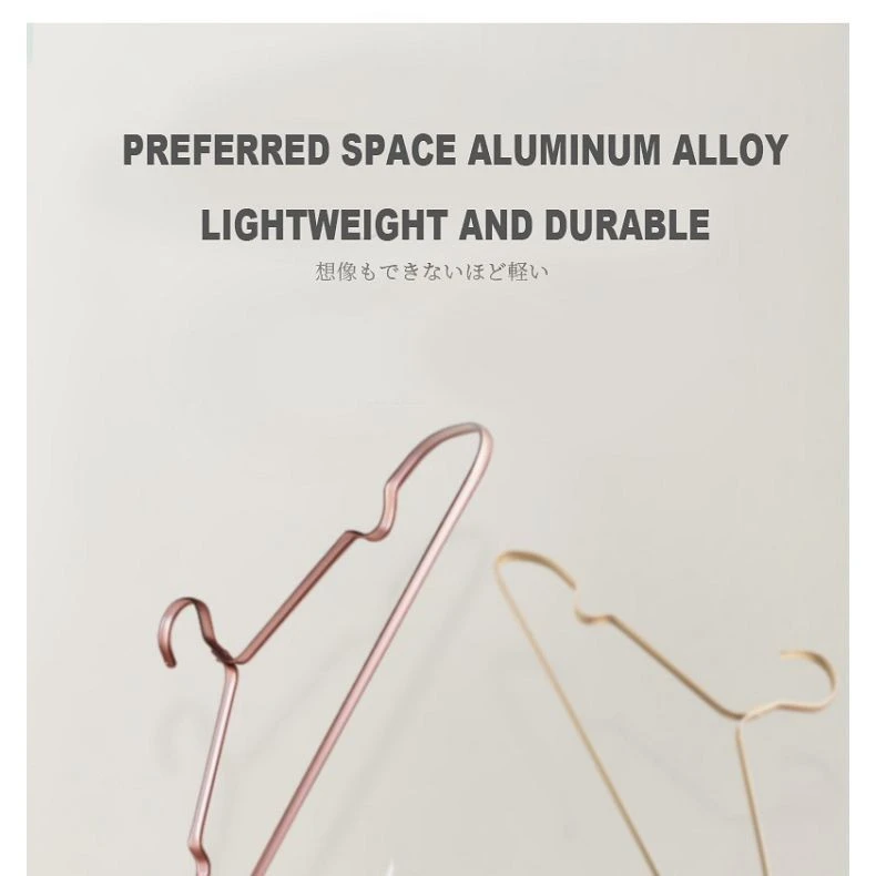 heavy duty aluminum clothes hangers gold metal coat hangers(001)