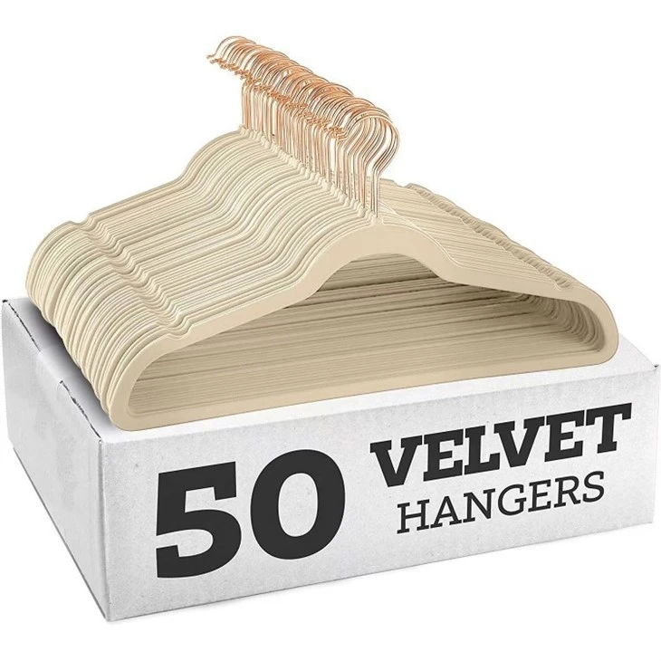 velvet flocked clothes hangers ivory velvet hangers